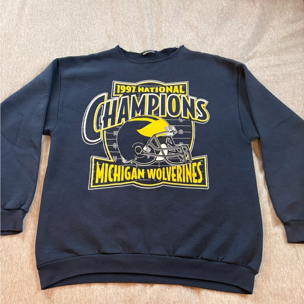 Vintage Michigan Wolverines 1997 National Champions Sweater